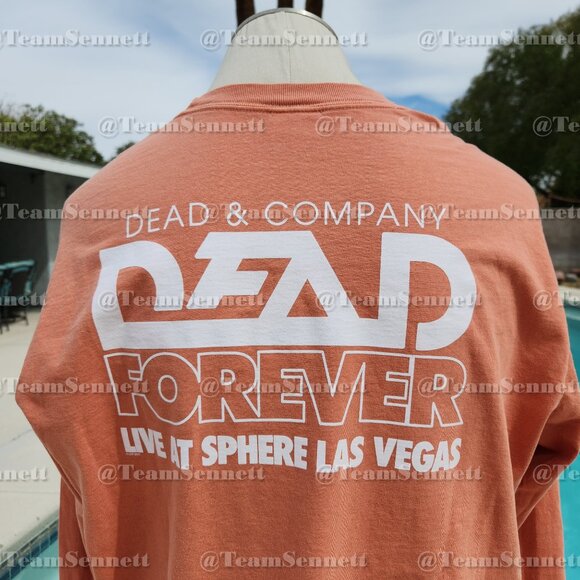 2025 XL Dead & Company Sphere Shirt / Orange Long Sleeve / Dead Forever Vegas - Picture 4 of 4